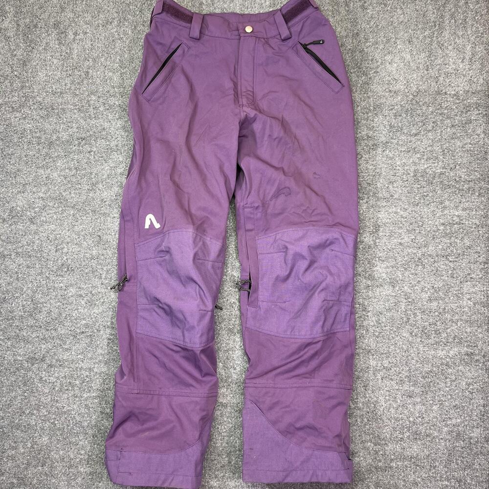 Flylow Snow Pants Womens Medium Purple Waterproof Ski Snowboard Zip Pockets